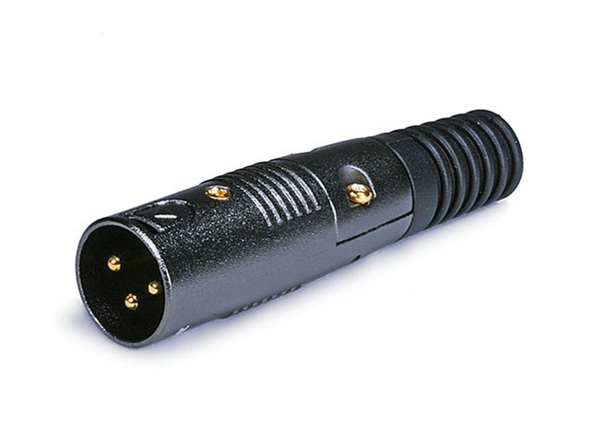 Monoprice 3-Pin XLR Male Mic Connector, Gold Plated Pins - main image