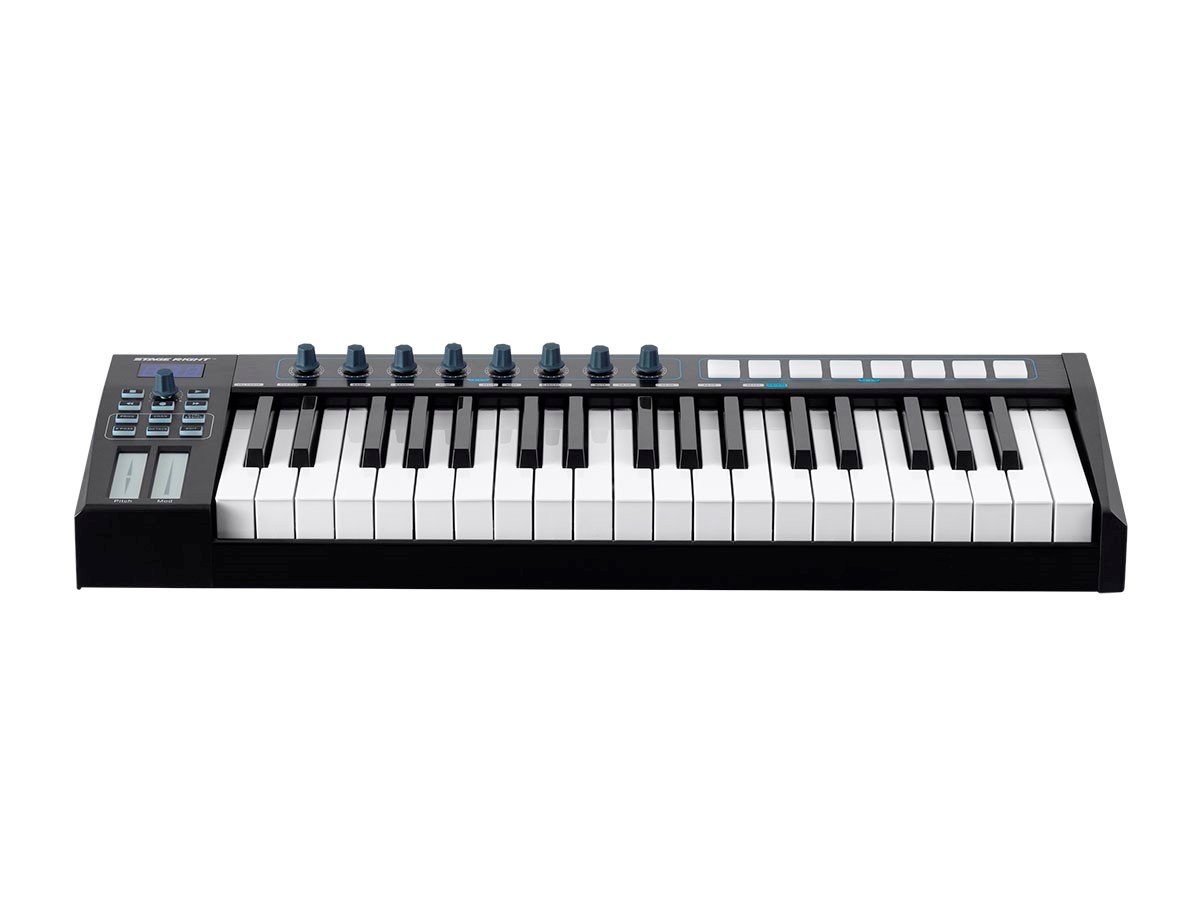 Stage Right by Monoprice SRK37 USB MIDI Keyboard Controller with Pads - main image