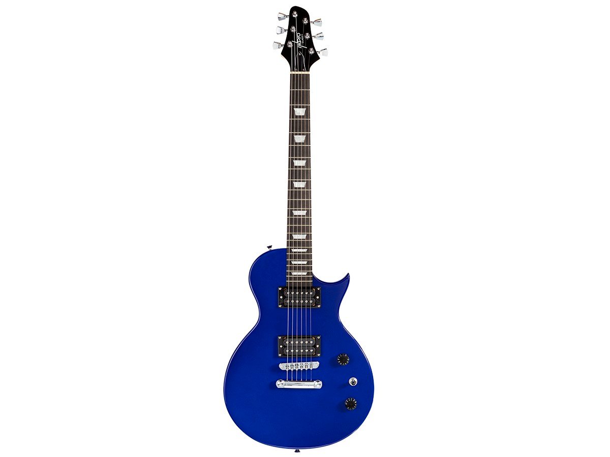 Indio by Monoprice 66 Classic V2 Blue Electric Guitar with Gig Bag - main image