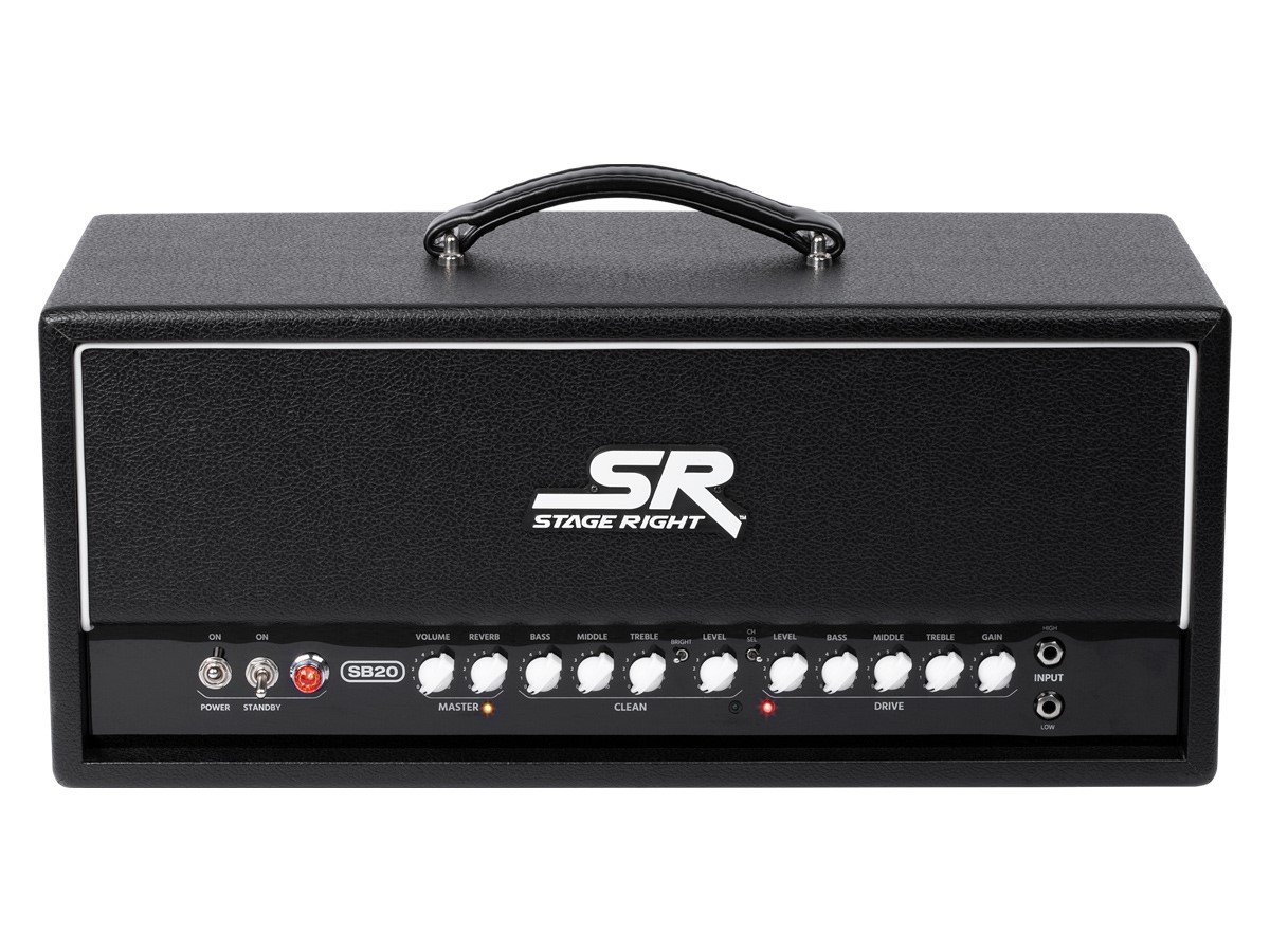 Stage Right by Monoprice SB20 50-watt All Tube 2-channel Guitar Amp Head  with Reverb 