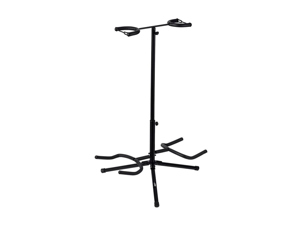 Stage Right by Monoprice Tripod Adjustable Double Guitar Stand for Electric or Acoustic Guitar & Bass - main image