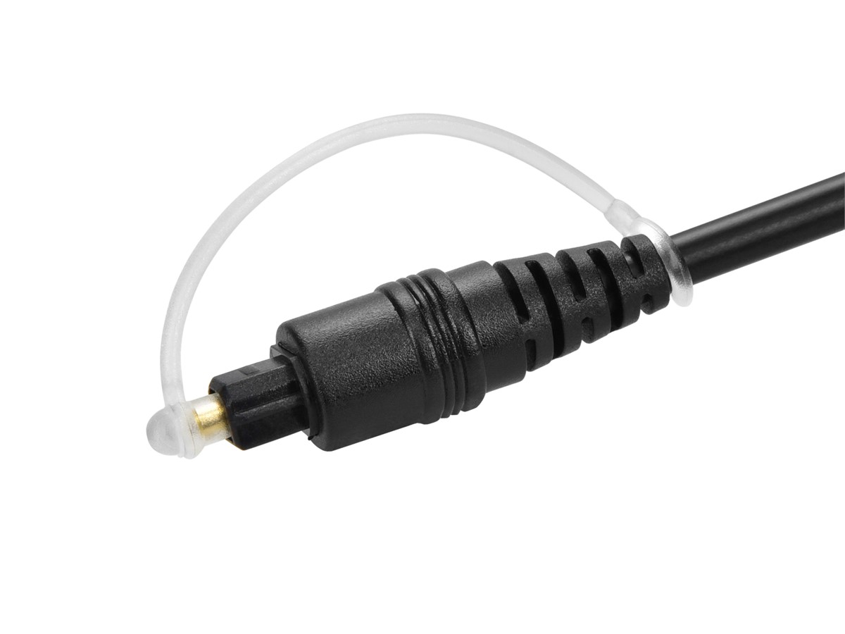 Digital Optical Audio Cable Toslink Cable，Toptrend Male to Male SPDIF Optical Fiber Audio Cord-Black 10ft 