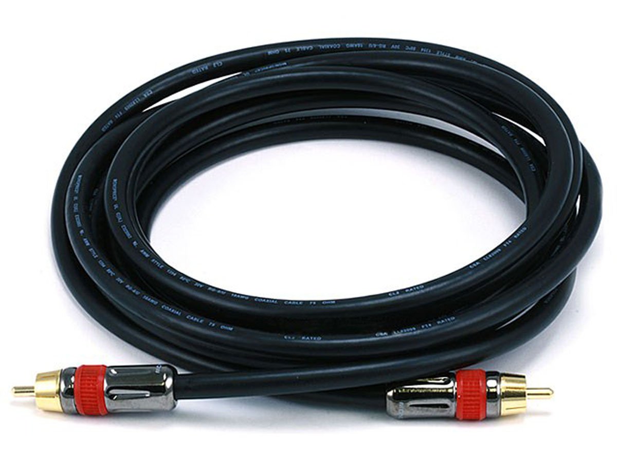 Monoprice 10ft High-quality Coaxial Audio/Video RCA CL2 Rated Cable - RG6/U 75ohm (for S/PDIF, Digital Coax, Subwoofer, and Composite Video) - main image