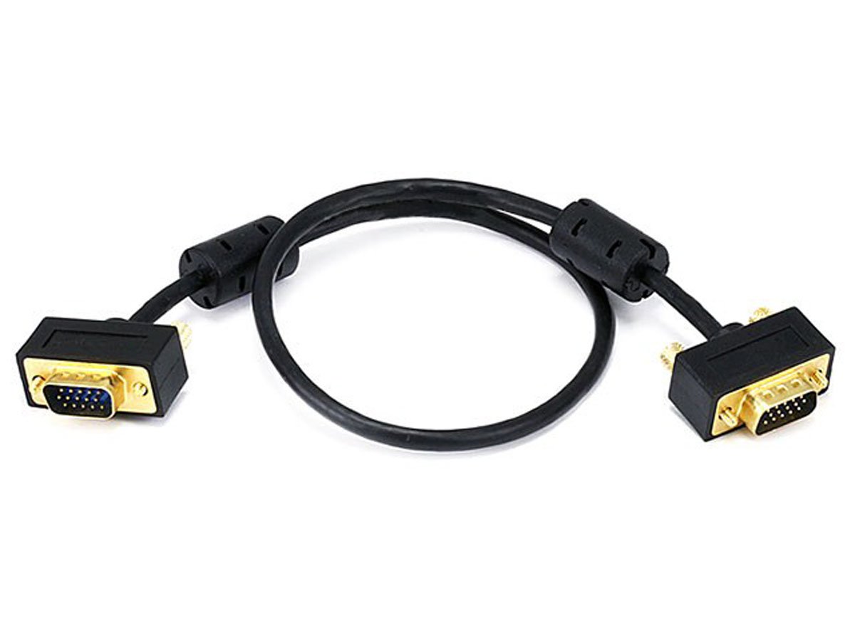 GOLD PLATED 50 FEET SVGA VGA HD15 M/M Male to Male Cable LCD LED Monitor New 
