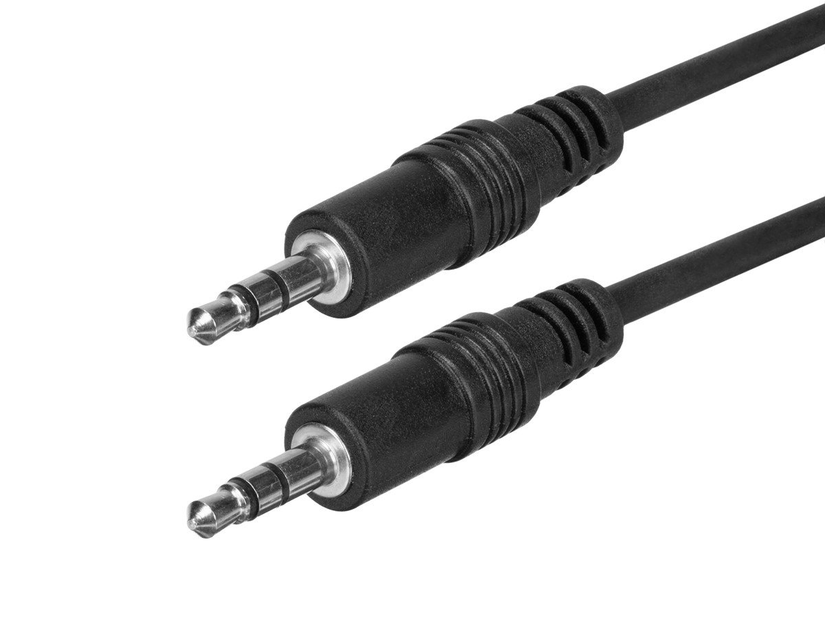 Monoprice 6ft 3.5mm Stereo Plug/Plug M/M Cable - Black - main image