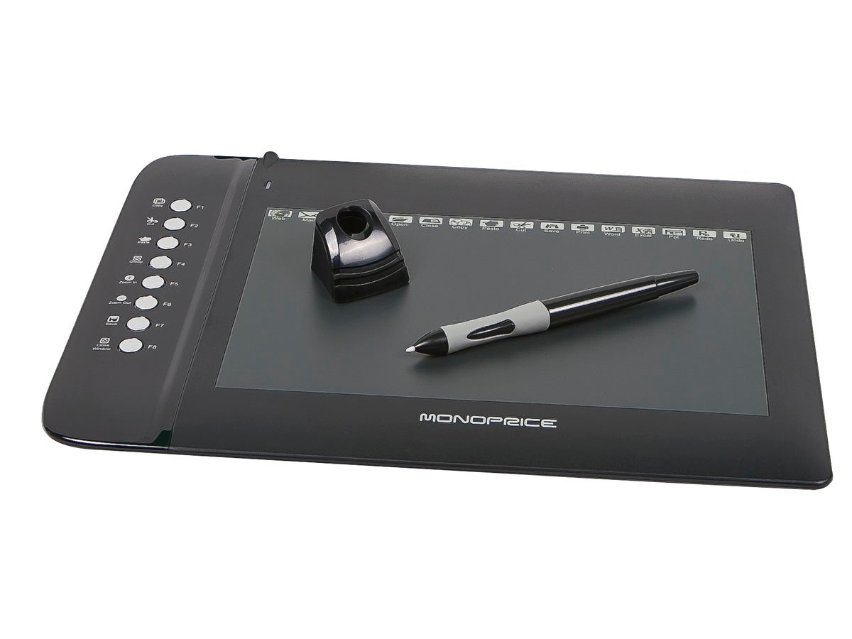 Monoprice 10x6.25in Graphic Drawing Tablet with 8 Hot Keys for Legacy