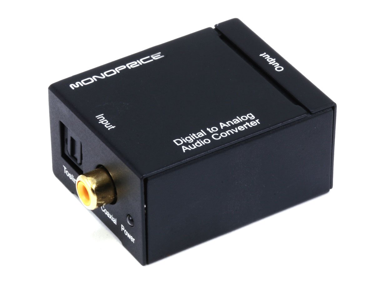 Optical Digital Stereo Audio SPDIF Toslink Coaxial Signal to Analog Adapter 