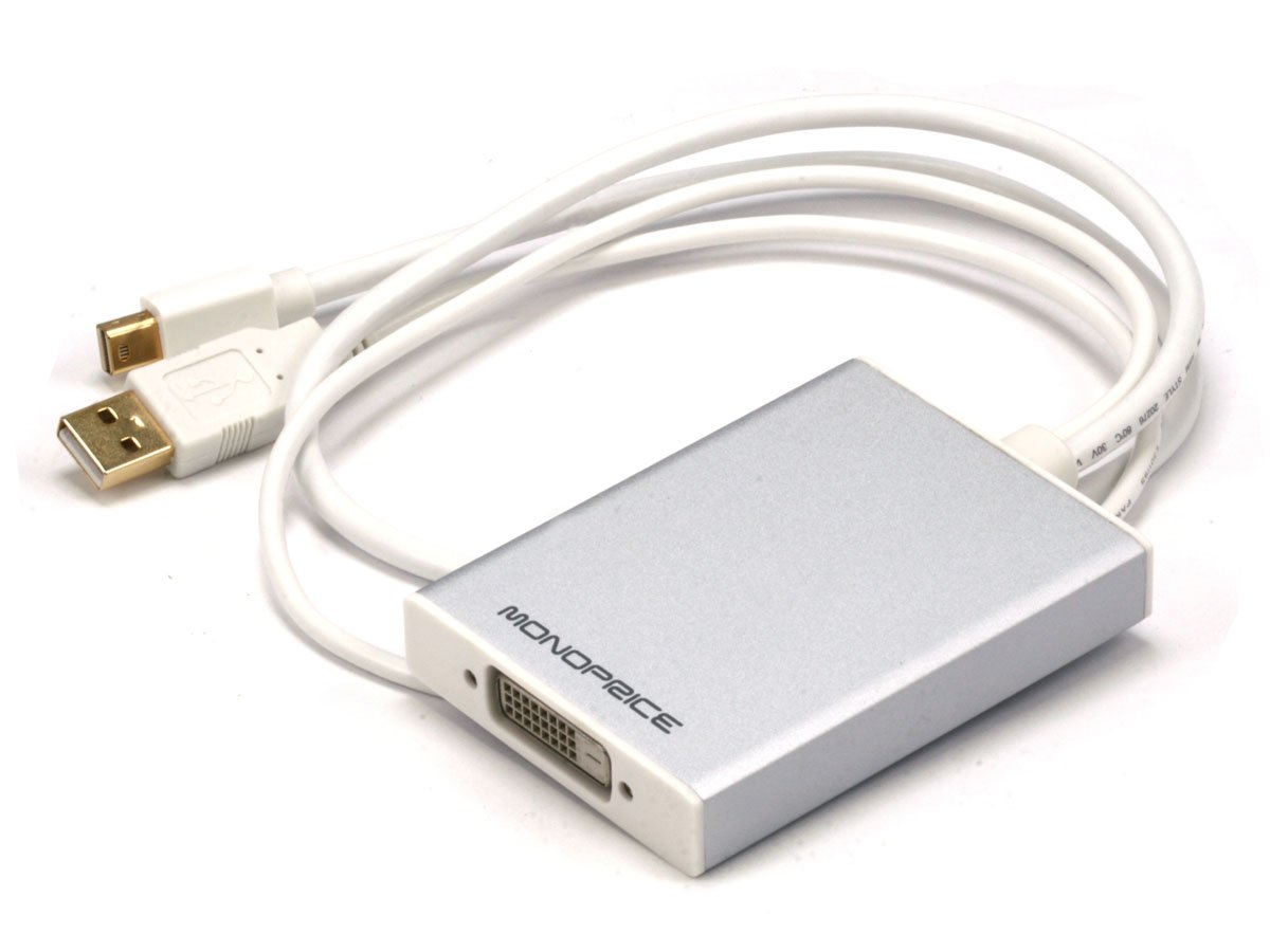 Monoprice Mini Displayport 1 1 Usb To Dual Link Dvi Adapter Monoprice Com