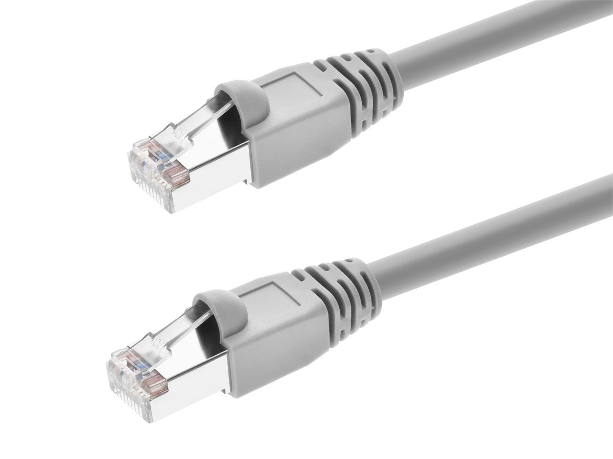 Photos - Ethernet Cable Monoprice Cat5e 15ft Gray Patch Cable, Shielded , 24AWG, (F/UTP)