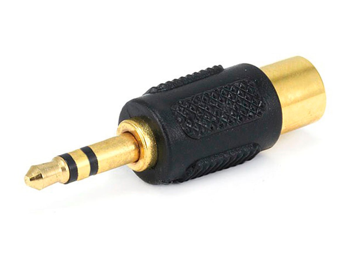 3.5mm TRS Plug to RCA Jack Gold Plated - Monoprice.com