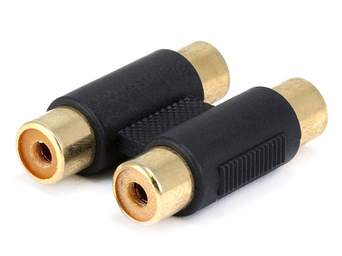 Monoprice 2x RCA Jack to 2x RCA Jack Adapter, Gold Plated - main image