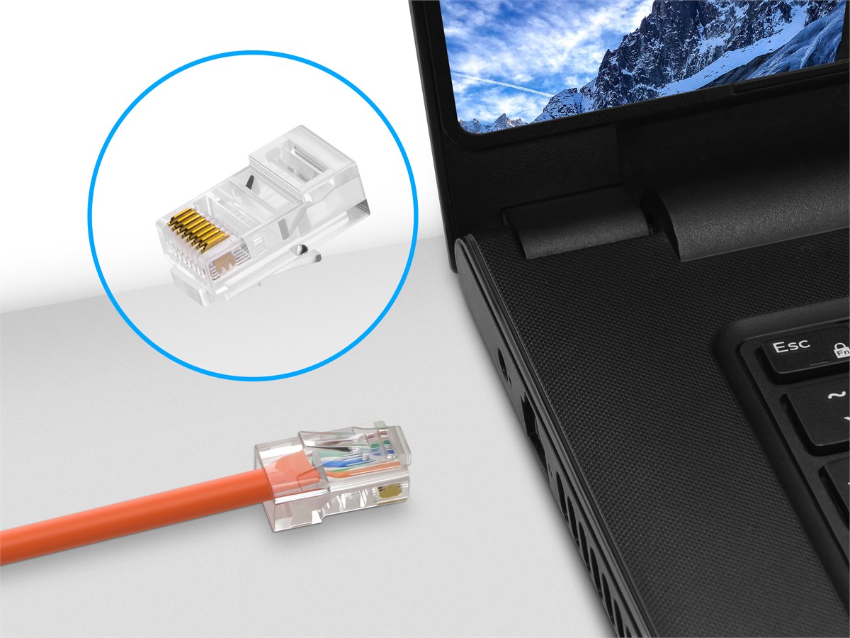 xintylink rj45 Toolless connector ethernet cable plug cat5 cat5e cat6  network 8P8C utp unshielded modular terminals reused
