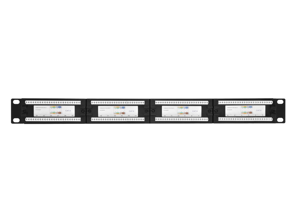 Monoprice 24-port Cat6 Patch Panel, 110 Type (568A/B Compatible