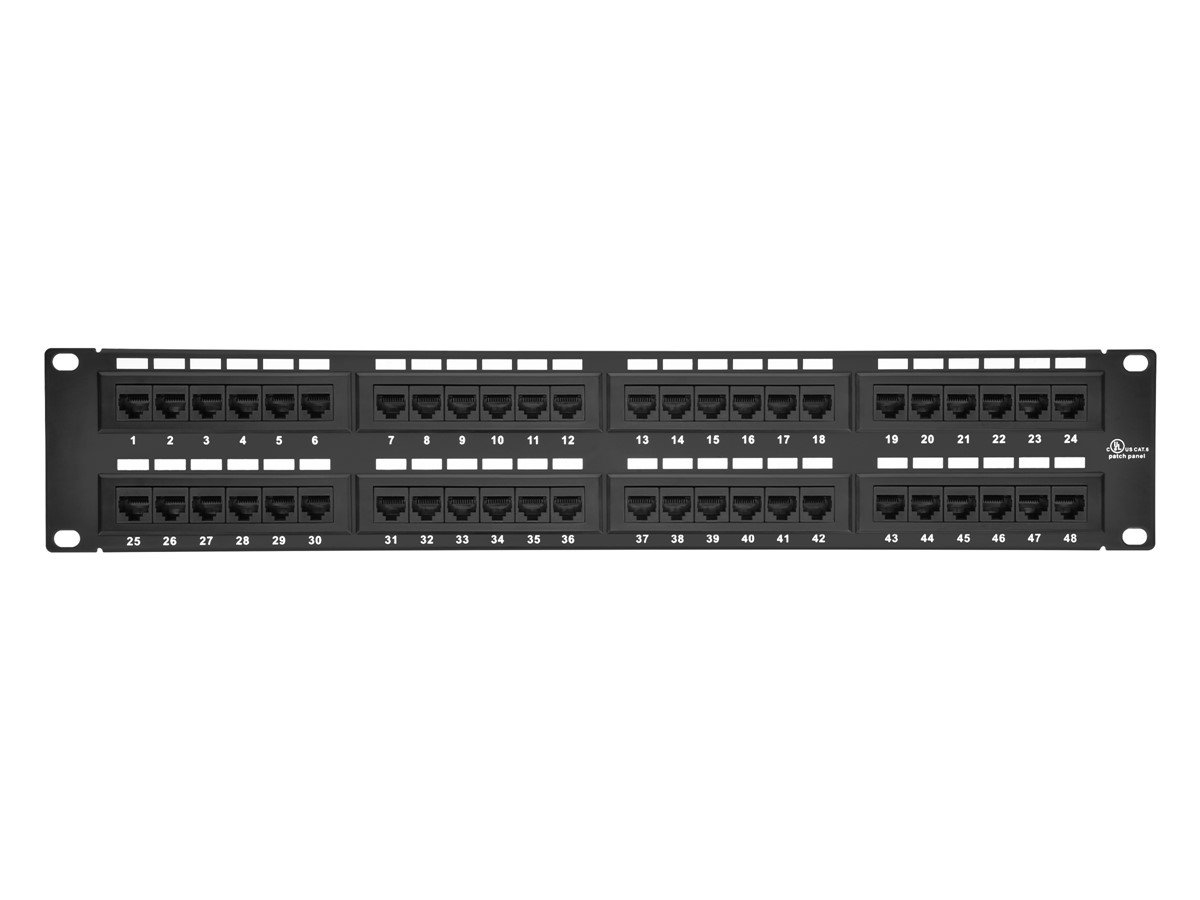 Monoprice 48-port Cat6 Patch Panel, 110 