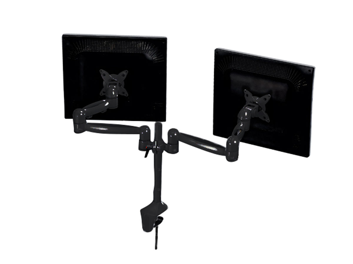 Monoprice Tilt Swivel Dual Monitor Desk Mount Bracket Max 17 5