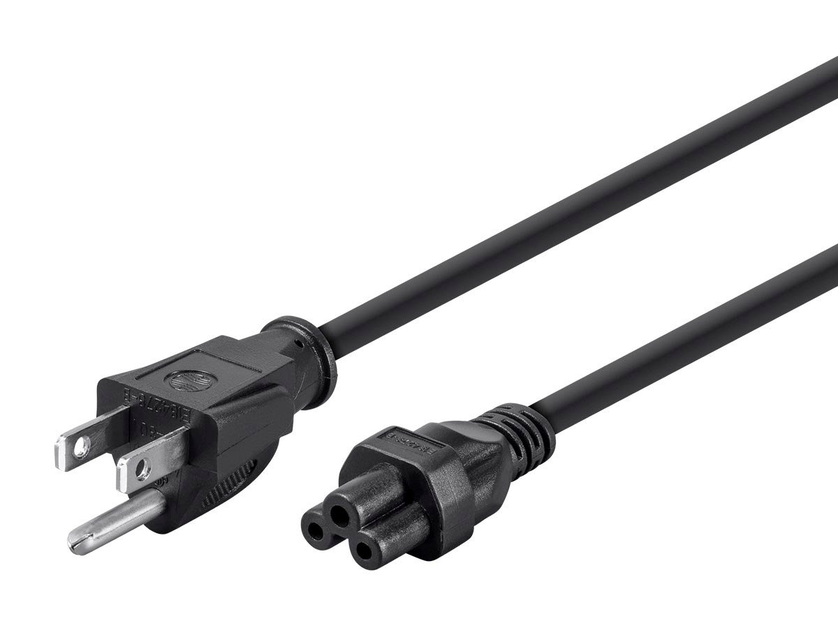 Monoprice Power Cord - NEMA 5-15P to IEC-320-C5, 18AWG, 7A/125V, 3-Prong, Black, 6ft - main image