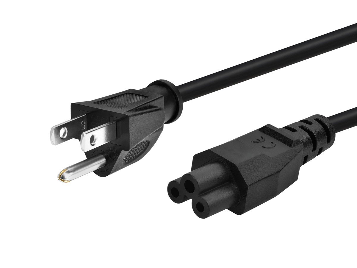 Photos - Cable (video, audio, USB) Monoprice Power Cord - NEMA 5-15P to IEC-320-C5, 18AWG, 7A/125V, 