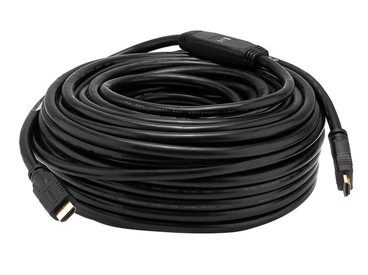Monoprice 1080i Standard HDMI Cable 131ft - CL2 In Wall Rated 4.95Gbps Active Black (Commercial Series) - main image