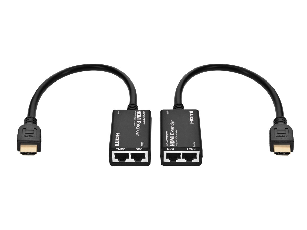 Monoprice HDMI Extender Using Cat5e or CAT6 Cable Extend Up to 98ft
