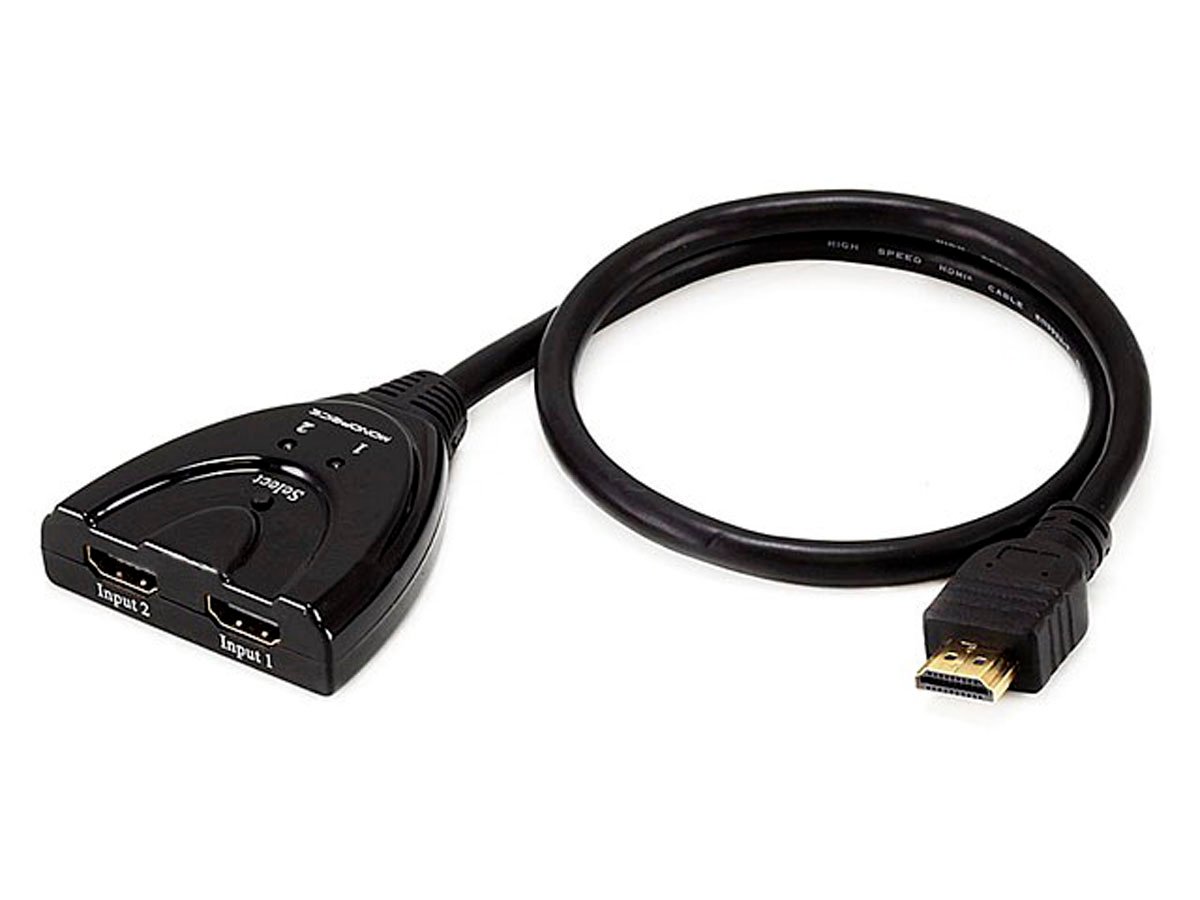 Monoprice Blackbird - 2x1 HDMI 1.4 Switch, Pigtail, HDCP 1.4, 1080p@60Hz - main image