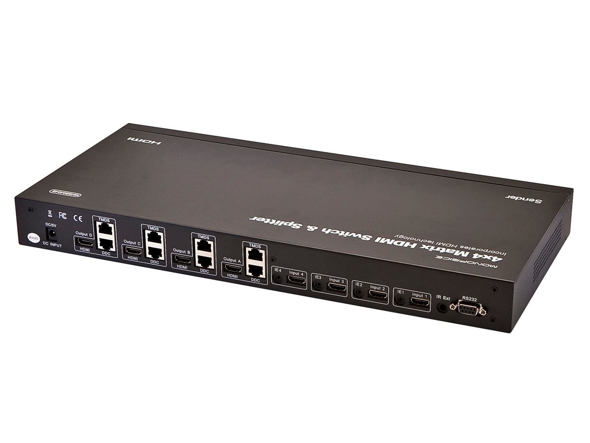 Monoprice 4x4 Matrix HDMI Switch and Splitter over Cat5e/Cat6 Cable