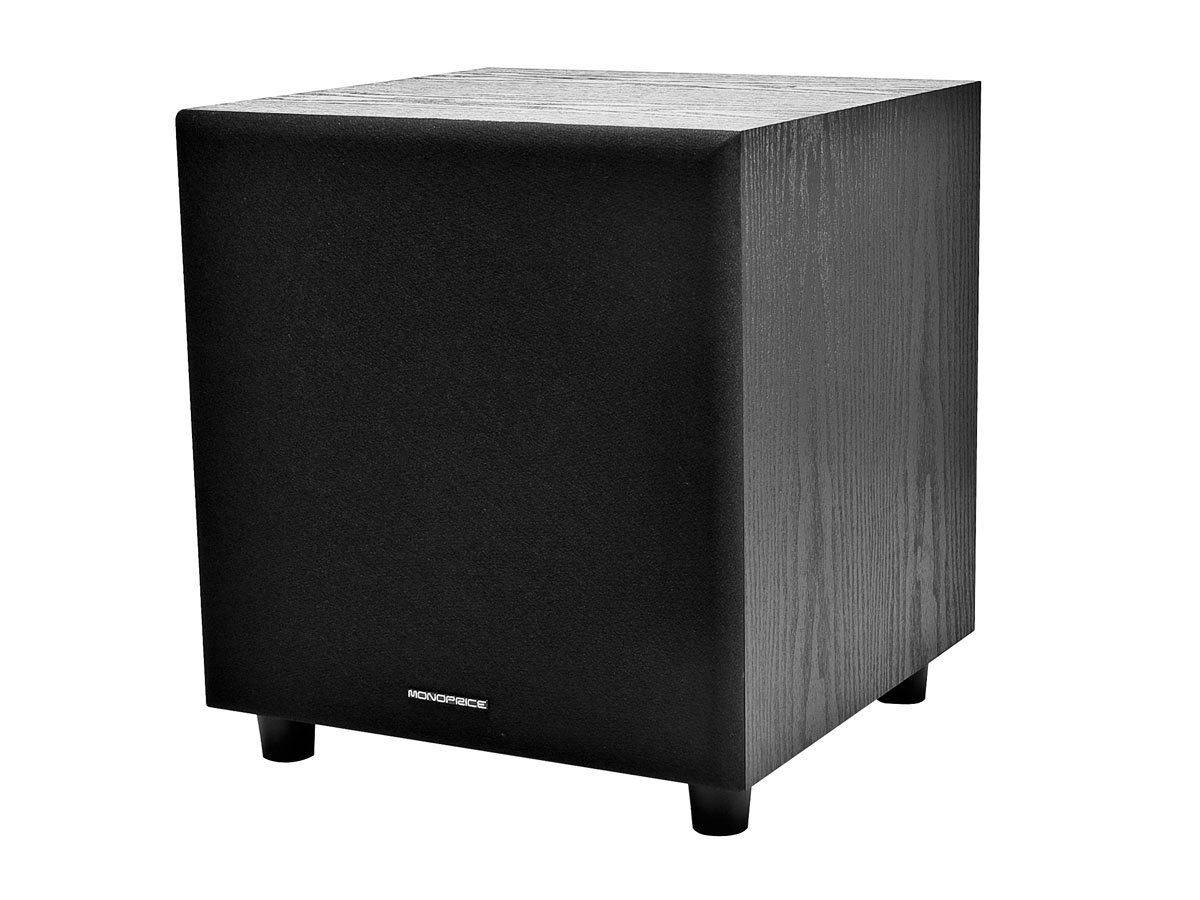 Monoprice 8in 60-Watt Powered Subwoofer, Black