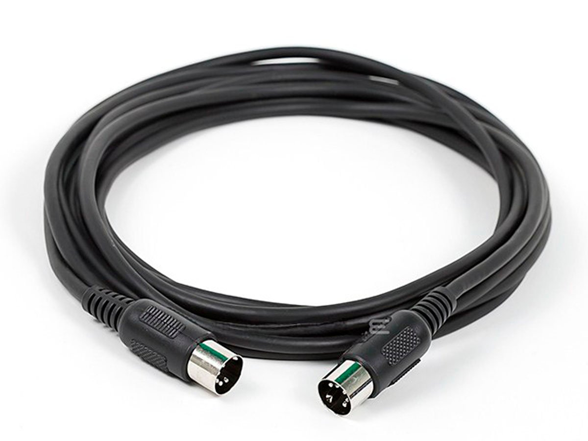 Monoprice 15ft MIDI Cable with 5 Pin DIN Plugs - Black - main image