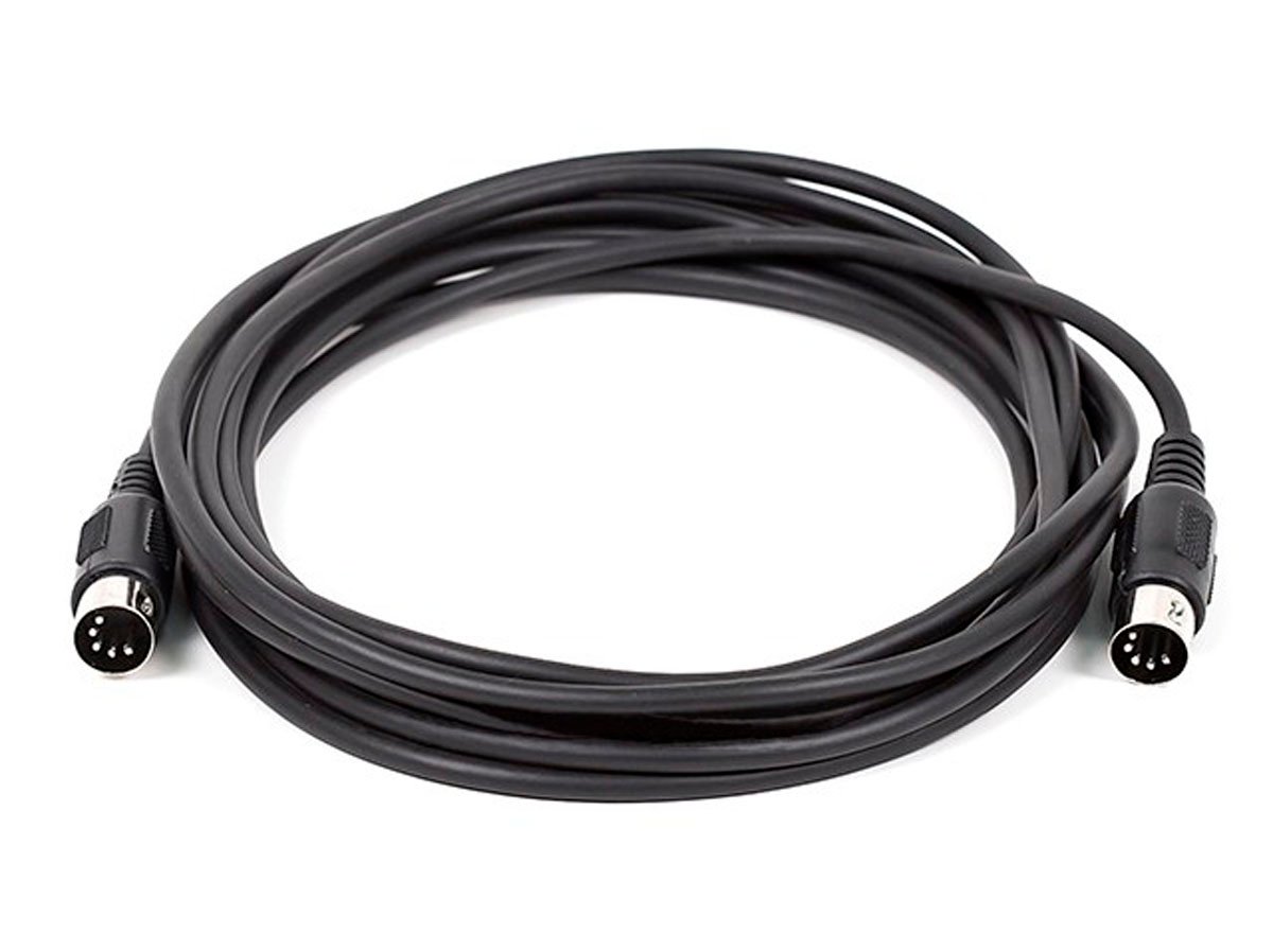 Monoprice 20ft MIDI Cable With 5 Pin DIN Plugs - Black