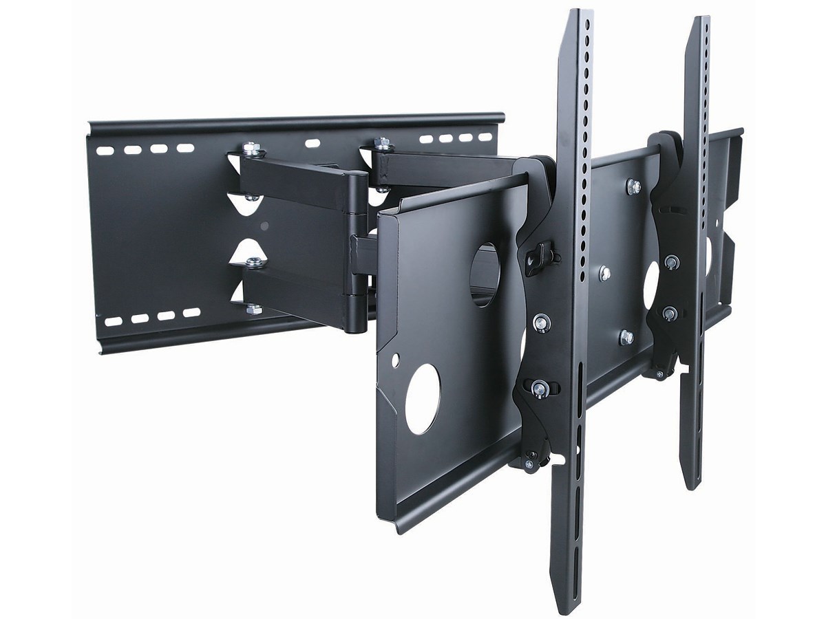 Monoprice Commercial Full Motion TV Wall Mount Bracket For 32" To 60" TVs Up To 175lbs, Max VESA 750x450, Heavy Duty Works With Concrete And B