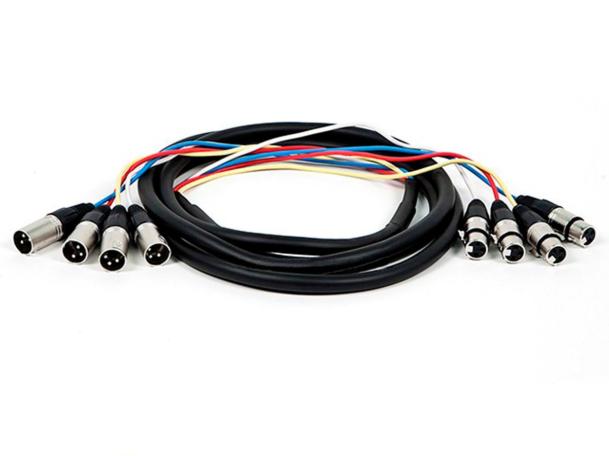 Monoprice 10ft 4-Channel XLR Male to XLR Female Snake Cable - main image