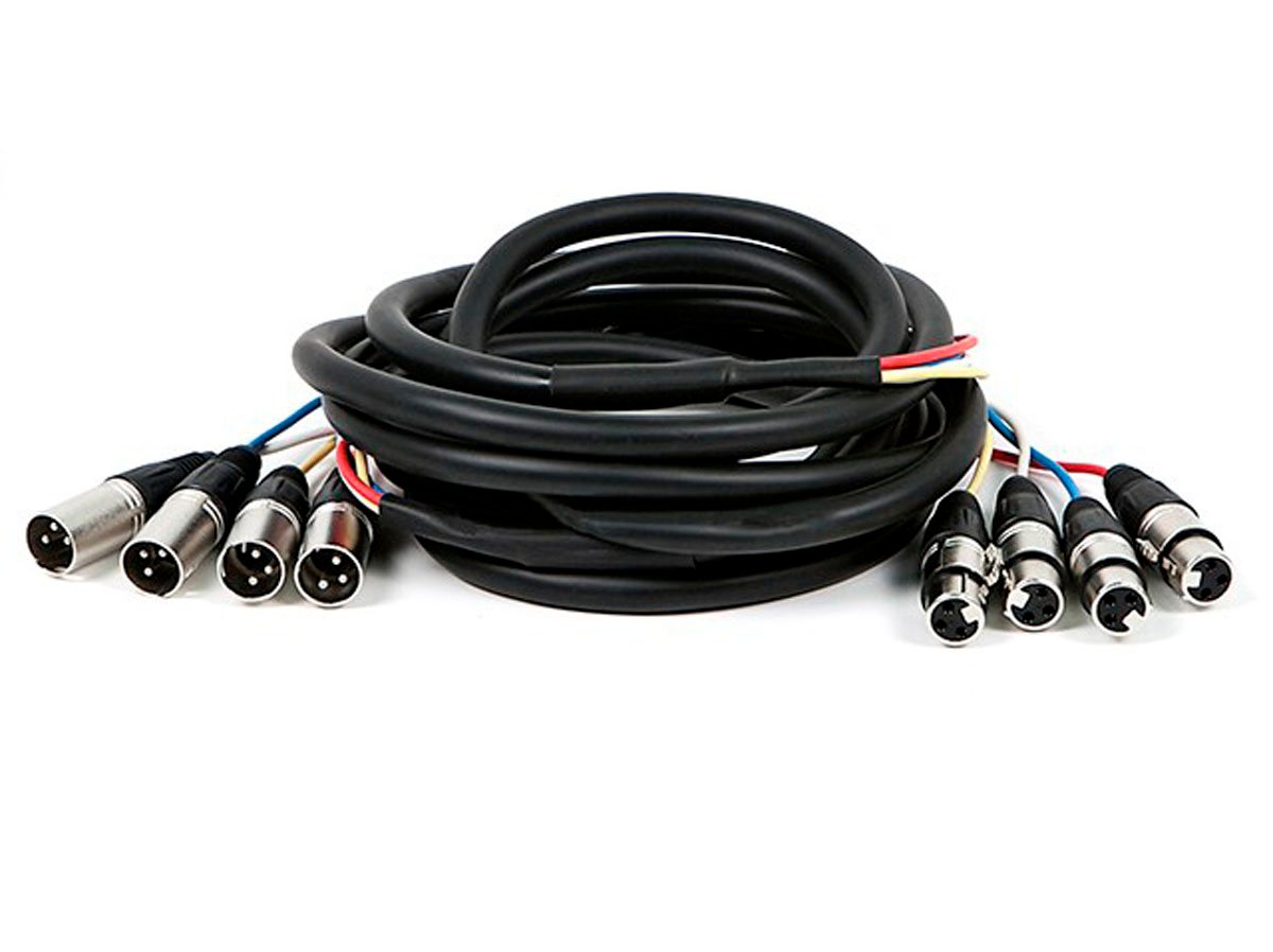 Monoprice 15ft 4-Channel XLR Male to XLR Female Snake Cable - main image