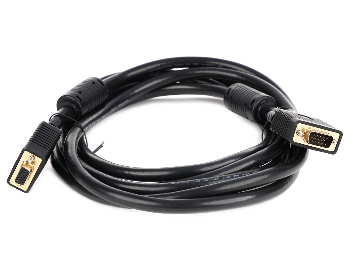 HeavyDuty VGA Cable 10ft Male to Male SVGA Monitor Cord for Computer 1080p  Video