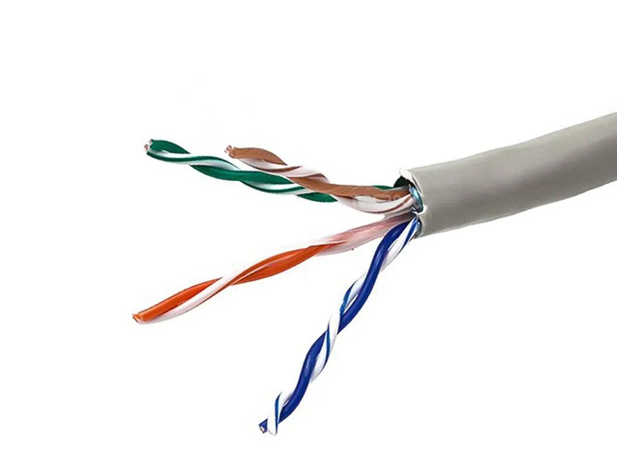 CMR Monoprice 1000FT 24AWG Cat5e 350MHz UTP Solid Riser Rated Bulk Ethernet Bare Copper Cable Black