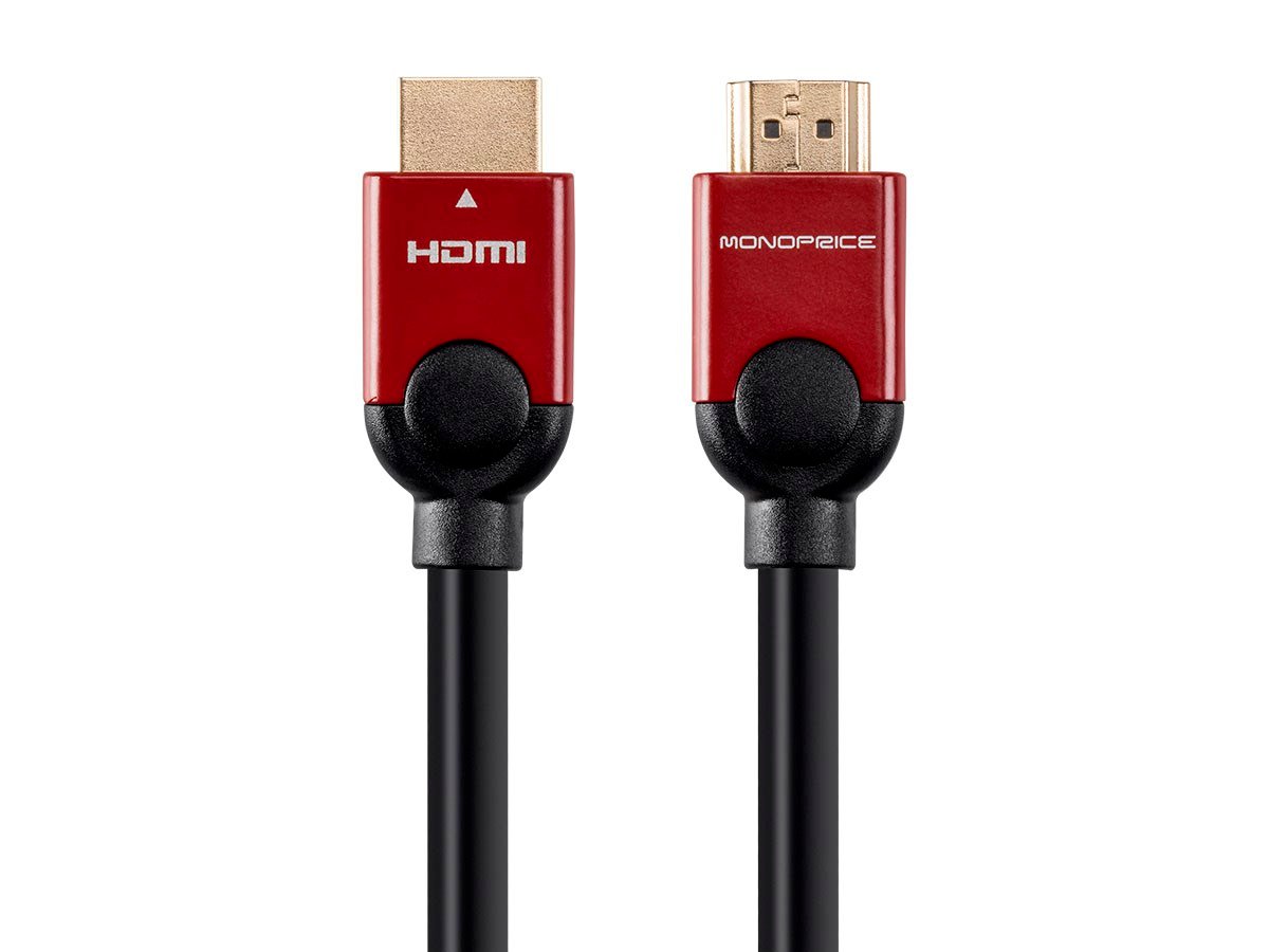 Monoprice 4K High Speed HDMI Cable 3ft - 18Gbps Red (Select Metallic) - main image