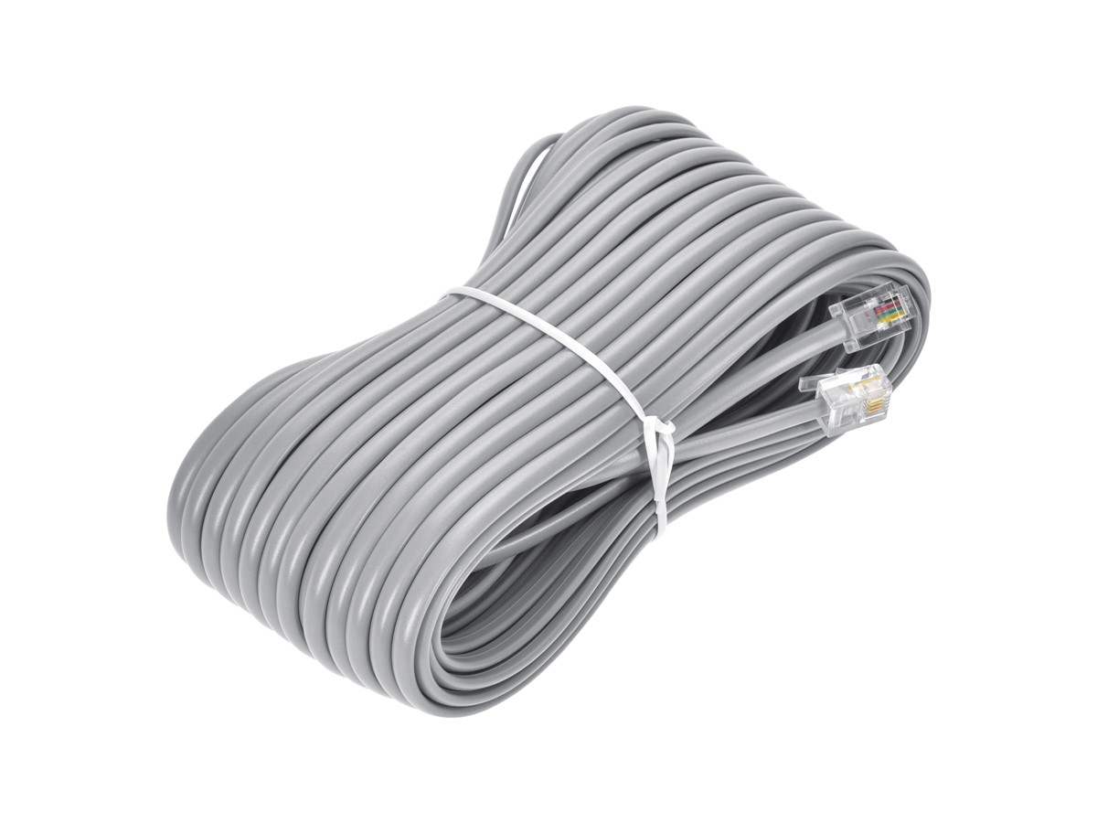 Monoprice Phone Cable, RJ11 (6P4C), Straight for Data - 7ft