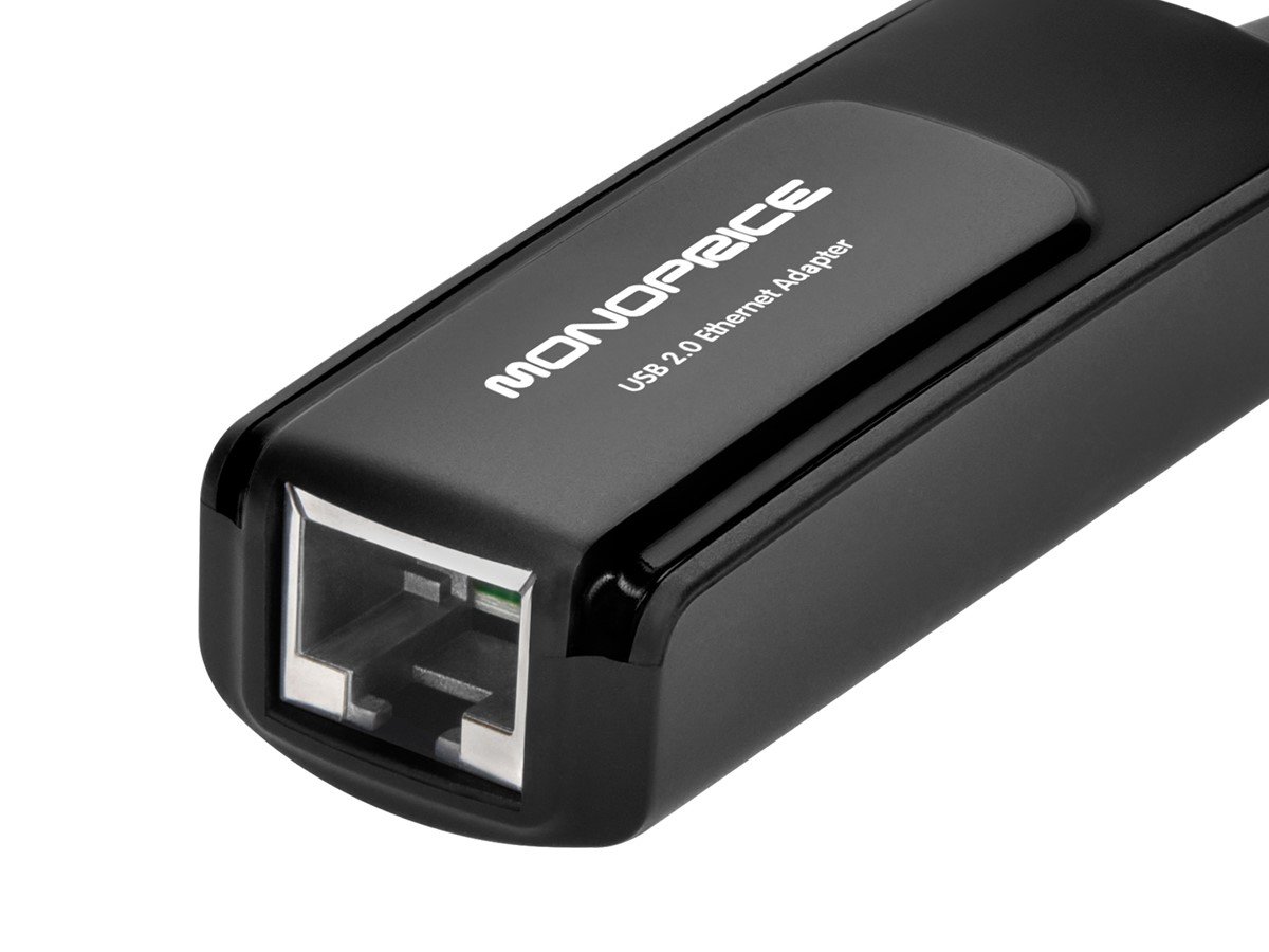 Monoprice USB 2.0 Ultrabook Ethernet Adapter (Low Power) 