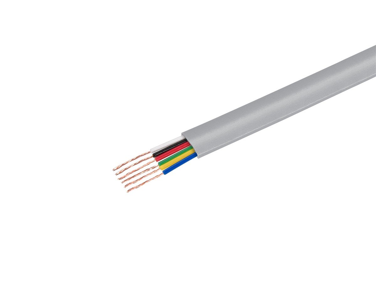 Monoprice RJ12 6 Conductor Modular Bulk Cable, 28AWG, Stranded, Flat, Sliver, 1000ft - main image