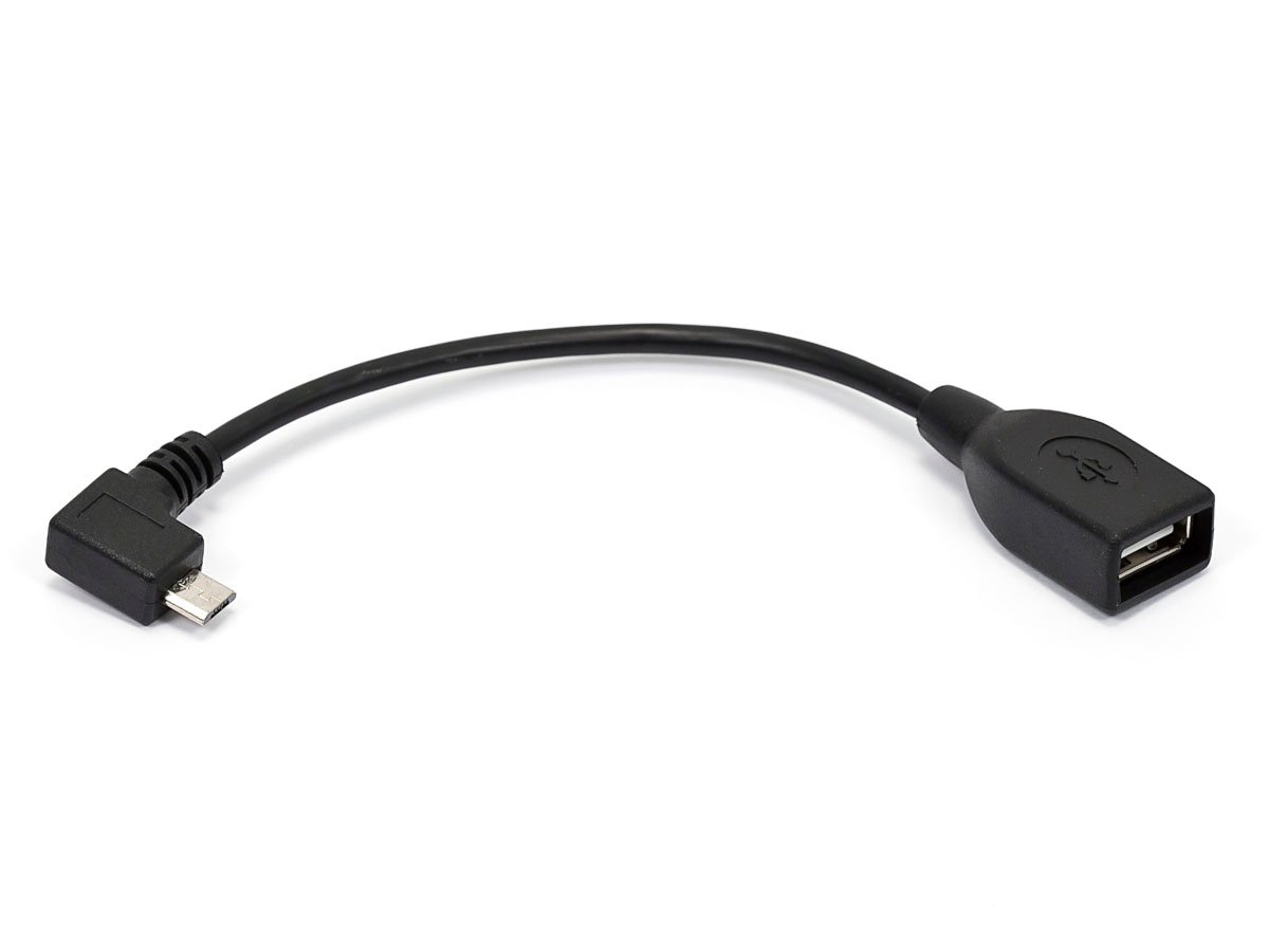 OTG Black Micro-USB to USB 2.0 Right Angle Adapter works for Coolpad illumina is High Speed Data-Transfer Cable for connecting any compatible USB Accessory/Device/Drive/Flash/ and truly On-The-Go! 