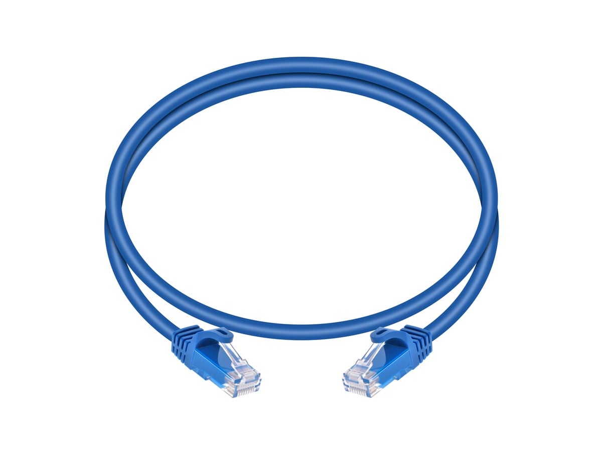 Monoprice Cat6 Patchkabel, UTP, 24 AWG, 550 MHz, reines blankes Kupfer, snagless, RJ45, Flexboot-Serie, Ethernet-Kabel, Weiß, 1 Stück