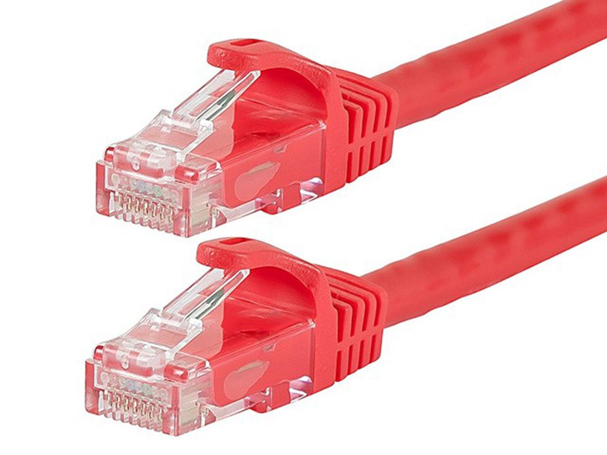 Photos - Ethernet Cable Monoprice Cat6 6in Red Patch Cable, UTP, 24AWG, 550MHz, Pure Bar 