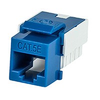 Monoprice Cat5e Punch Down Slim Keystone Jack for 23-26AWG Solid Wire, Blue