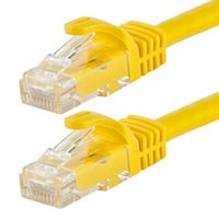 Monoprice Cat5e 20ft Yellow Patch Cable, UTP, 24AWG, 350MHz, Pure Bare Copper, Snagless RJ45, Flexboot Series Ethernet Cable