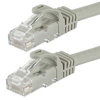 Monoprice Cat5e 14ft Gray Patch Cable, UTP, 24AWG, 350MHz, Pure Bare Copper, Snagless RJ45, Flexboot Series Ethernet Cable