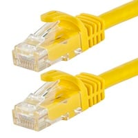 Monoprice FLEXboot Cat5e Ethernet Patch Cable - Snagless RJ45, Stranded, 350MHz, UTP, Pure Bare Copper Wire, 24AWG, 25ft, Yellow