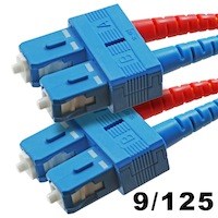 Monoprice Single-Mode Fiber Optic Cable - SC/SC, UL, 9/125 Type, Duplex, Yellow, 9m, Corning