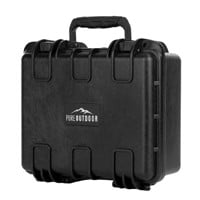 Pure Outdoor by Monoprice Weatherproof Hard Case with Customizable Foam, 12 x 9 x 5 in Internal Dimensions