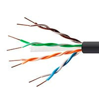 Monoprice Cat6 Ethernet Bulk Cable - Outdoor Watertape Direct Burial, UTP, Solid, 550MHz, Pure Bare Copper, 23AWG, No Logo, 1000ft, Black