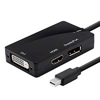 Monoprice Mini DisplayPort 1.1 to HDMI Adapter with Audio Support Black
