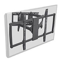 Monoprice Commercial Series Full-Motion Articulating TV Wall Mount Bracket For LED TVs 60in to 100in, Max Weight 176lbs, Extends from 2.8in to 24.6in, VESA Up to 900x600, Concrete & Brick, No Logo