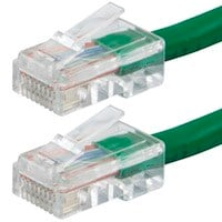 Monoprice Cat6 5ft Green Patch Cable, UTP, 24AWG, 550MHz, Pure Bare Copper, RJ45, Zeroboot Series Ethernet Cable